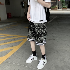 703-DK266-P35夏季腰果花休闲大码短裤M-5XL，男装牛仔裤，星座703