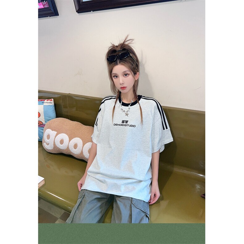 H0587-P35索罗娜罗口领潮夏季新款衣服潮牌休闲T恤,女装T恤,星座617A-2