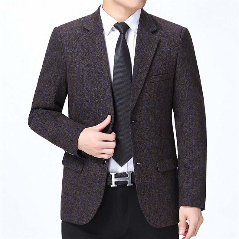 2023春秋季新款中年休闲时尚西装外套男免烫商务西服上衣男士,男装西服,电商B212（原钱塘6029）
