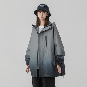 中性风山系防水冲锋衣渐变色夹克女聚酯纤维JK77088P85控128图片