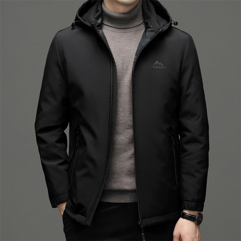 BEYR8859钱塘2020-2冬季厚款连帽百搭中年男士商务羽绒服P200,男装羽绒服,钱塘207-2