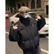405A美式高街个性金属设计印花满天星棉服MY24912-特批85控158，男装棉衣，星座405A