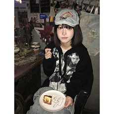 黑白复古连帽外套拉链卫衣开衫，女装短外套，星座506A