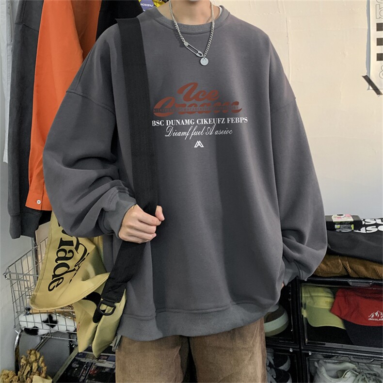特P25控48秋冬新款男士圆领卫衣宽松休闲日常百搭上衣WQ2428,男装卫衣,电商B370