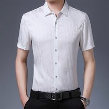F13012021夏季新款短袖衬衫男印花商务男装，男装衬衫，电商B360