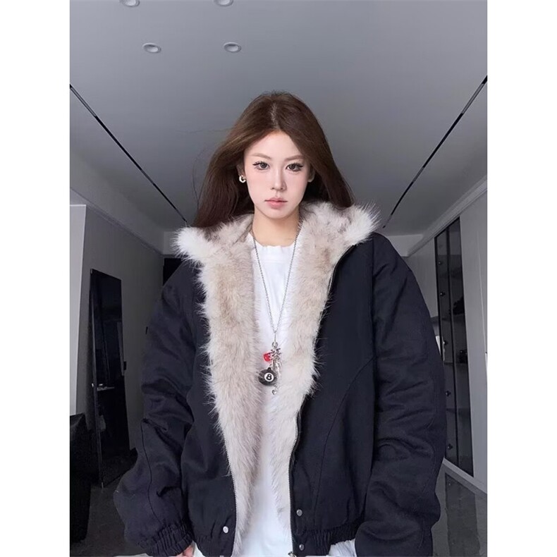 1506-1/MW8581/P96美式座山雕毛领加绒加厚棉服夹克男女冬季,男装夹克,星座1506-1