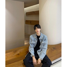 【有货】cleanfit黄泥色毛边牛仔外套男款美式高街夹克CT01LL-P65，男装夹克，星座1007（原301D）
