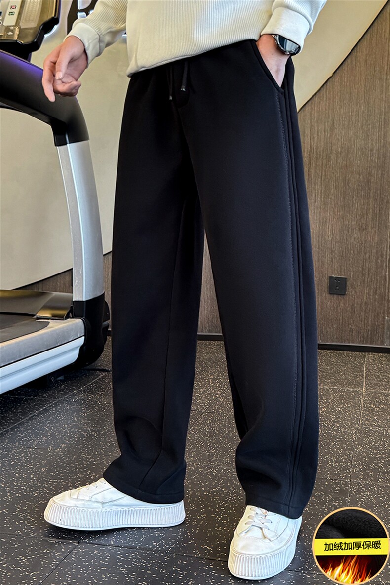 加绒加厚裤子男秋冬季2026新款休闲弯刀裤A313-18512-P6898,男装卫衣,电商A313