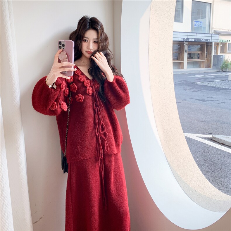 2026新款时尚绣花两件套A2570-P175-K265,女装套装/套裙,2C261