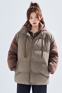 新款冬季羽绒棉服棉袄连帽假两件韩版宽松外套A436-2511-P85图片