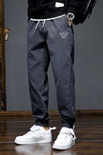 22年抖音秋季新款直筒休闲束脚仿牛仔裤男百搭长裤子潮K532，男装休闲裤，星座815-2