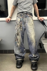 【套图4】903-AK91-特P70【98】S-3XL印花牛仔裤！4，男装牛仔裤，星座903