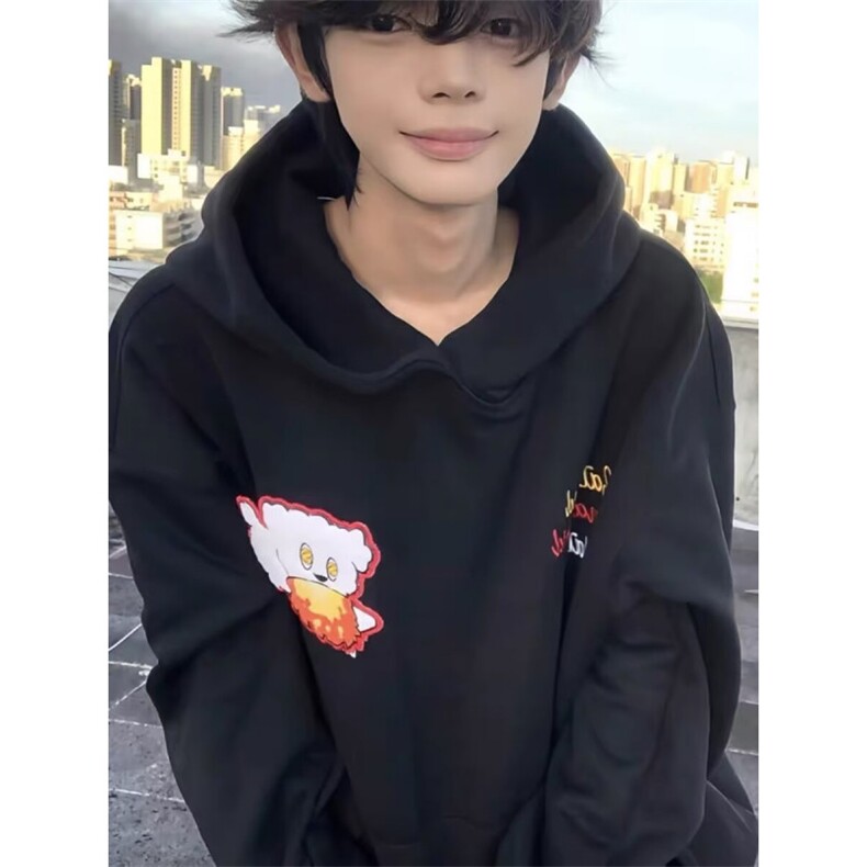 【有货】DHT222-批55卡通小新卫衣男连帽秋冬新款重磅情侣帽衫,男装卫衣,星座603-2