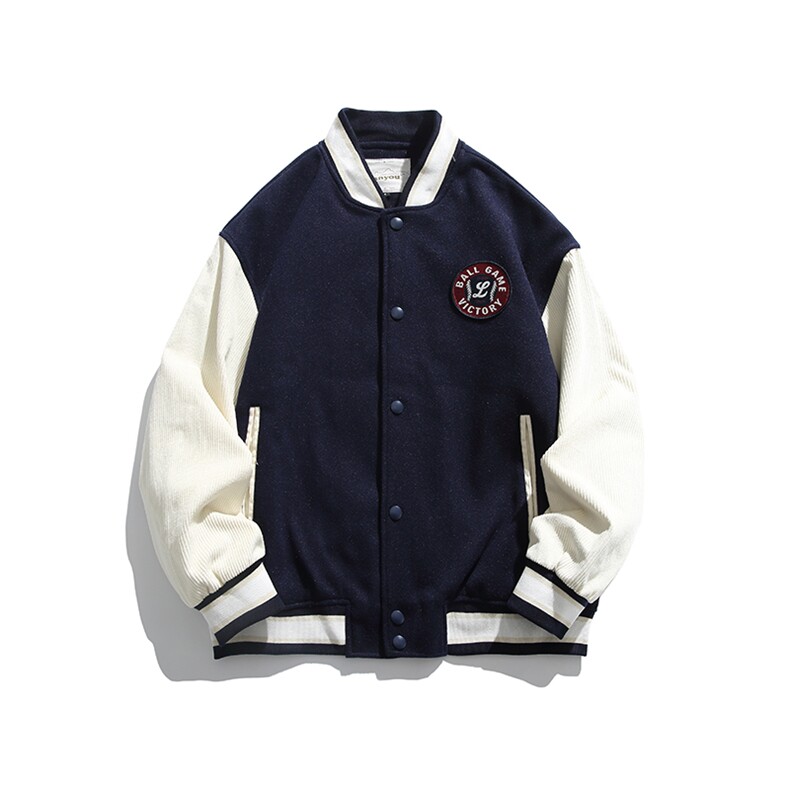 外27-2GANYOU日系灯芯绒拼接袖数据款棒球服JK17-P145,男装夹克,新杭派外27-2
