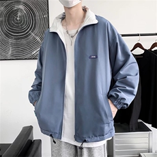 棒球服外套男秋季新款潮牌两面穿宽松休闲薄款翻领夹克潮JZ23，男装夹克，星座1116A-1（原606A）