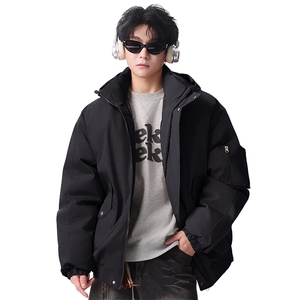 棉服男冬季新款港风宽松连帽棉衣MF9006-P90图片