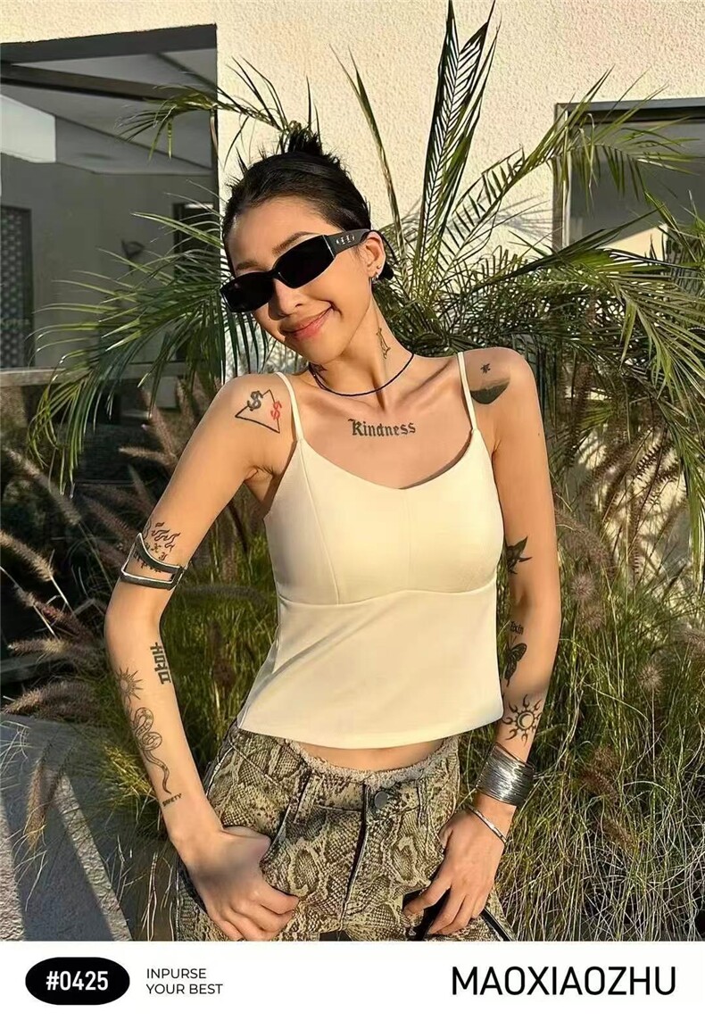 夏季时尚潮流显瘦百搭女士小背心,女装背心吊带,斯尔特羊绒