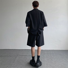 TZ02-P118-是套装新款现货男士黑色休闲西服套装百搭外套上衣，男装西服套装，电商B327