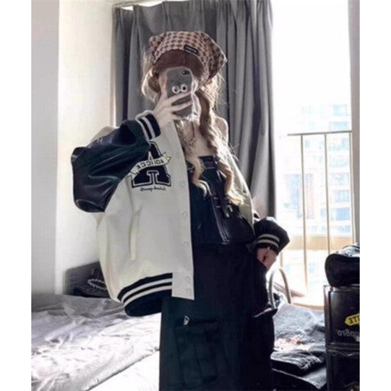 美式复古棒球服外套新款翻领刺绣高街立领夹克宽松潮牌上衣JFY80,男装夹克,星座1116A（原606A-3）