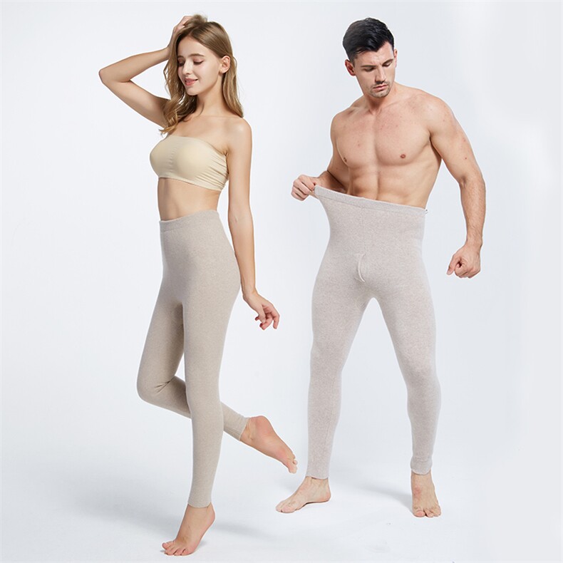 时尚情侣款羊毛裤秋季新款保暖舒适修身显瘦男女通用，男装情侣装，魁星羊绒