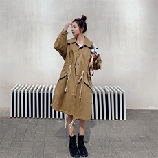 2021春秋装新款风衣女中长款Z1992，女装风衣，浙宝296A