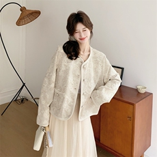 出货棉麻绣花小香风外套2c198-6823-P175k278，女装短外套，2C198