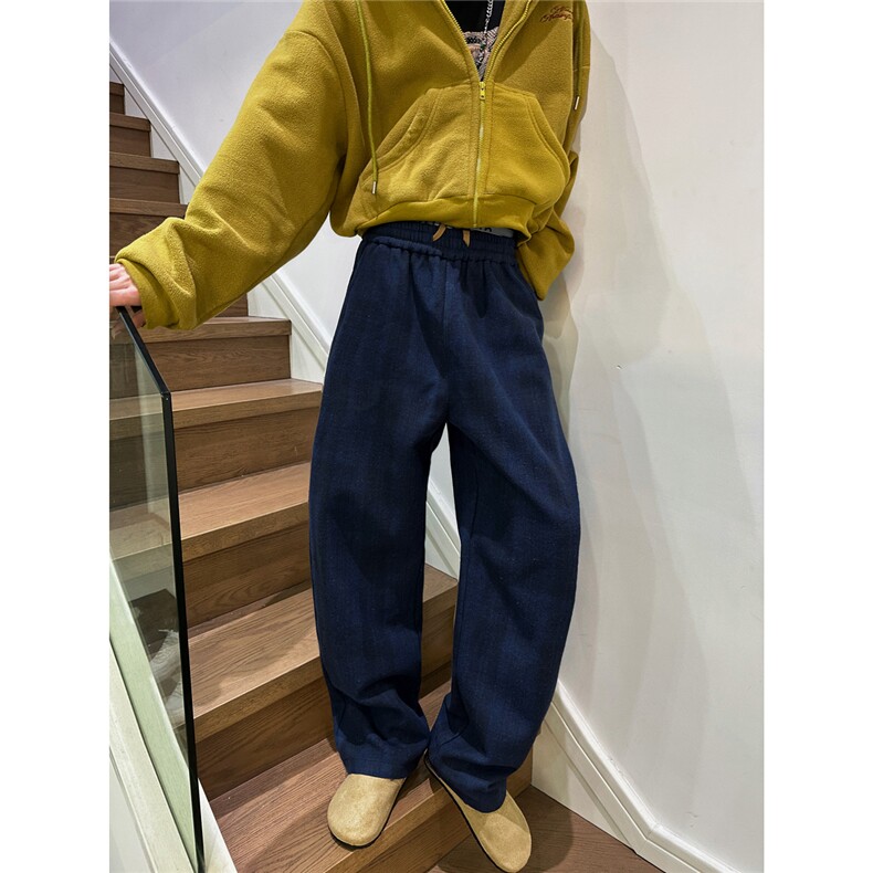美式复古高级感磨毛加厚格子加绒裤男情侣保暖休闲裤厚K6600-P45,男装棉衣,电商A006