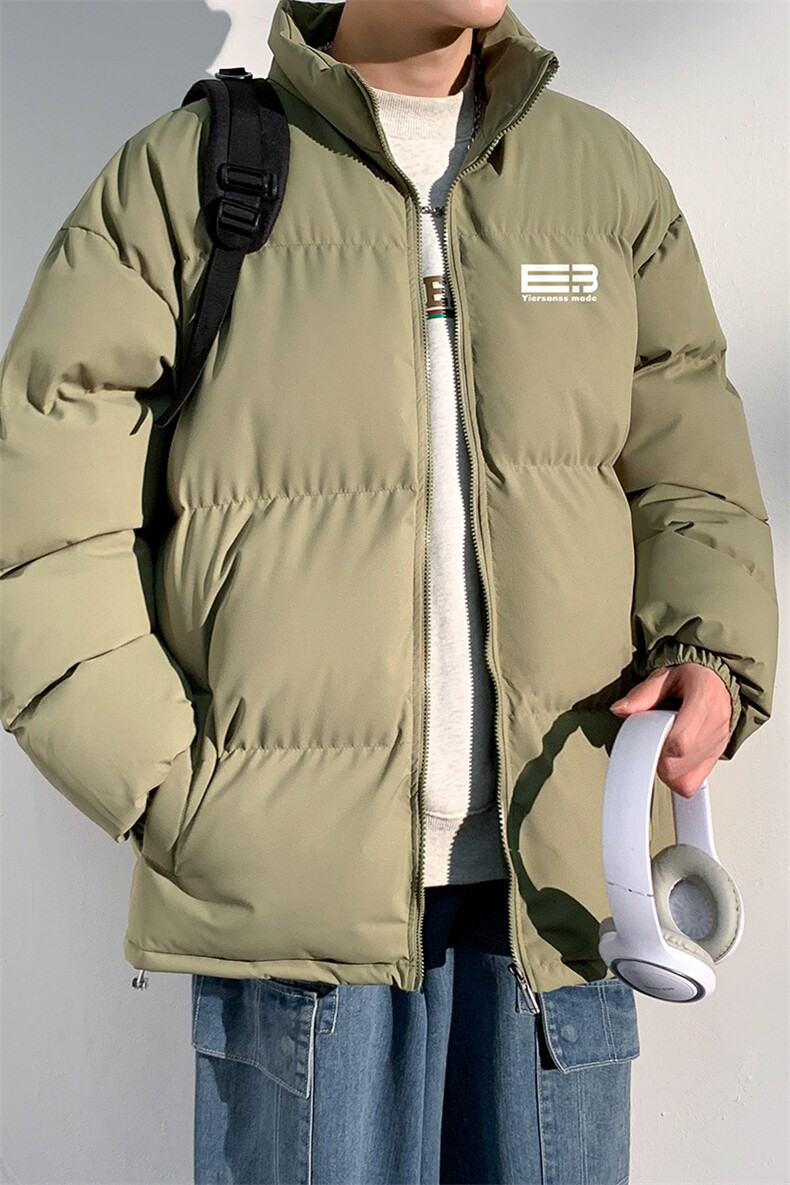 日系白底抖音直播得物高品质宽松面包服羽绒棉外套棉衣M1145P65,男装棉衣,电商C408(原B339-1)