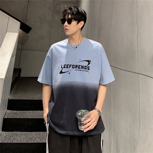 潮牌复古做旧水洗出面短袖T恤男士宽松半袖重磅 美式TT608-38图片