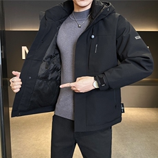 新标连帽轻奢羽绒服现货高品质情侣保暖外套数据款Y11801-P248，男装羽绒服，电商A237