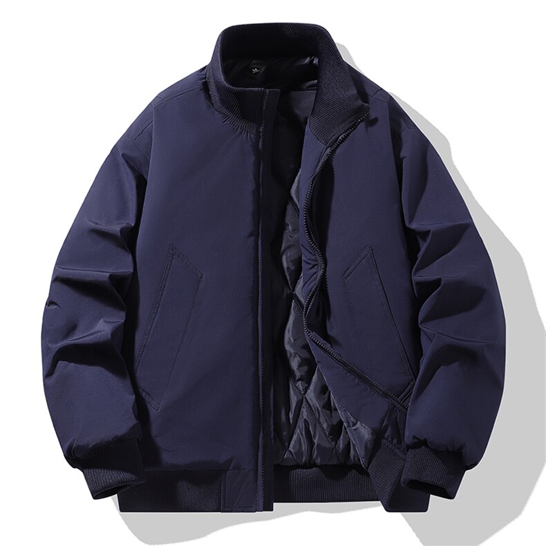 抖音得物美式潮休闲夹克春季立领纯色复古工装加厚棉服外套MF01,男装夹克,电商A443