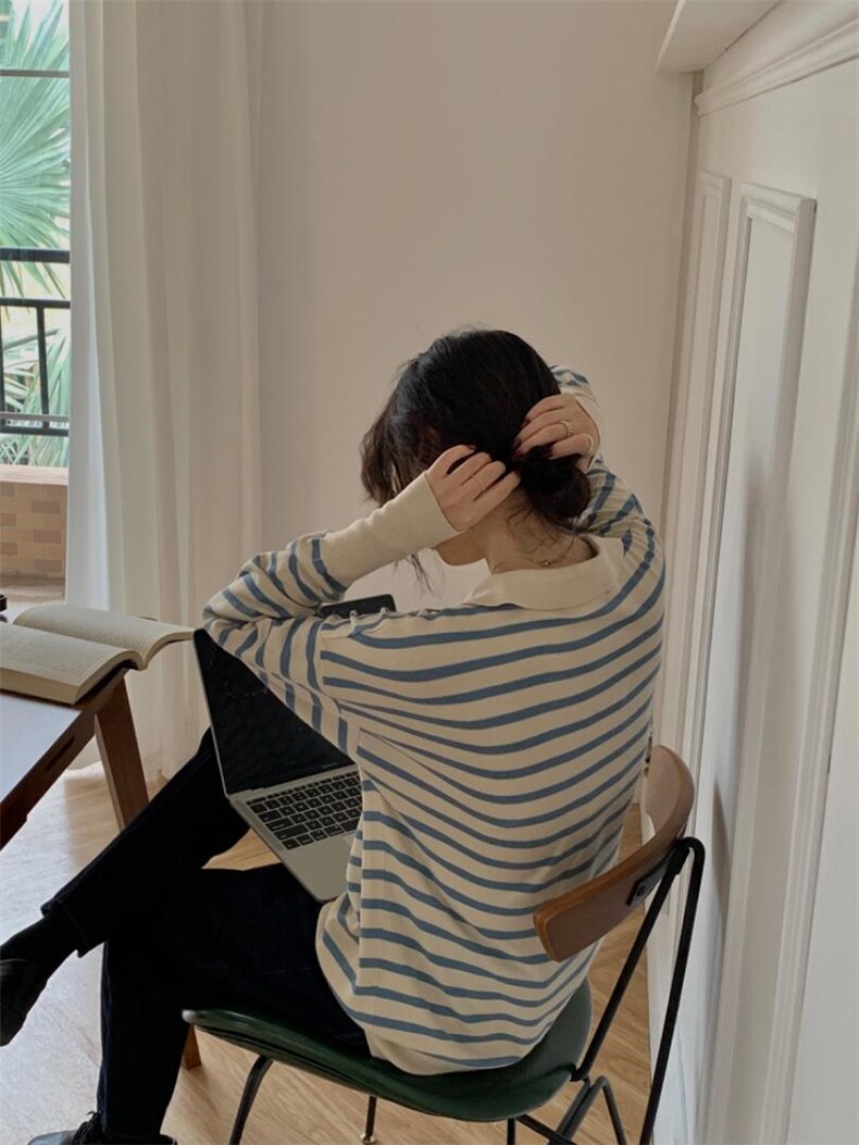 条纹毛衣，女装针织衫/毛衣，FAILISI(2F)