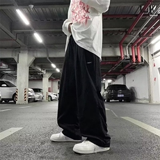 美式高街工装裤男春夏秋直筒阔腿垂感长裤痞帅休闲运动裤子大码，男装工装外套，星座1013