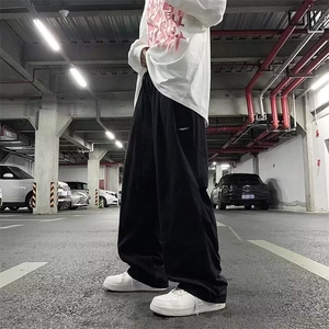 美式高街工装裤男春夏秋直筒阔腿垂感长裤痞帅休闲运动裤子大码图片
