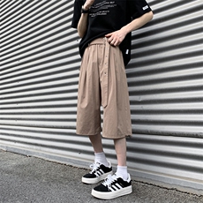 夏季新款潮牌休闲短裤男宽松七分运动中裤906特P35控68，男装牛仔裤，电商C305A