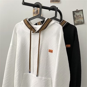 宽松型ins新款日系潮休闲男潮流文艺卫衣印花简约上衣 W7204-P40图片