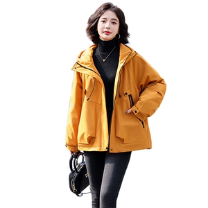 现货现货派克羽绒服女短款冬季2024新款宽松欧货冲锋衣外套现货！图片