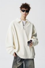 现货WY10167-特P45控88新款高品质大码百搭宽松半拉链卫衣男，男装卫衣，电商A059