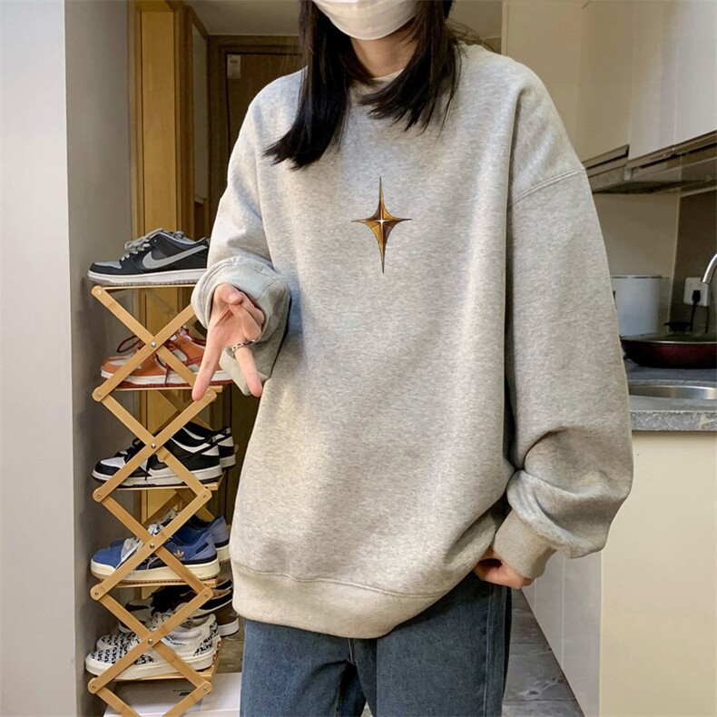中性风！抖音直播高品质重磅卫衣男圆领卫衣女XW400-P45,男装卫衣,电商B371