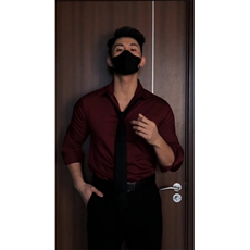 枫叶红禁欲系酒红色衬衫男春秋季痞帅dk男生制服长袖衬衣打底衫，男装衬衫，星座1007（原301D）