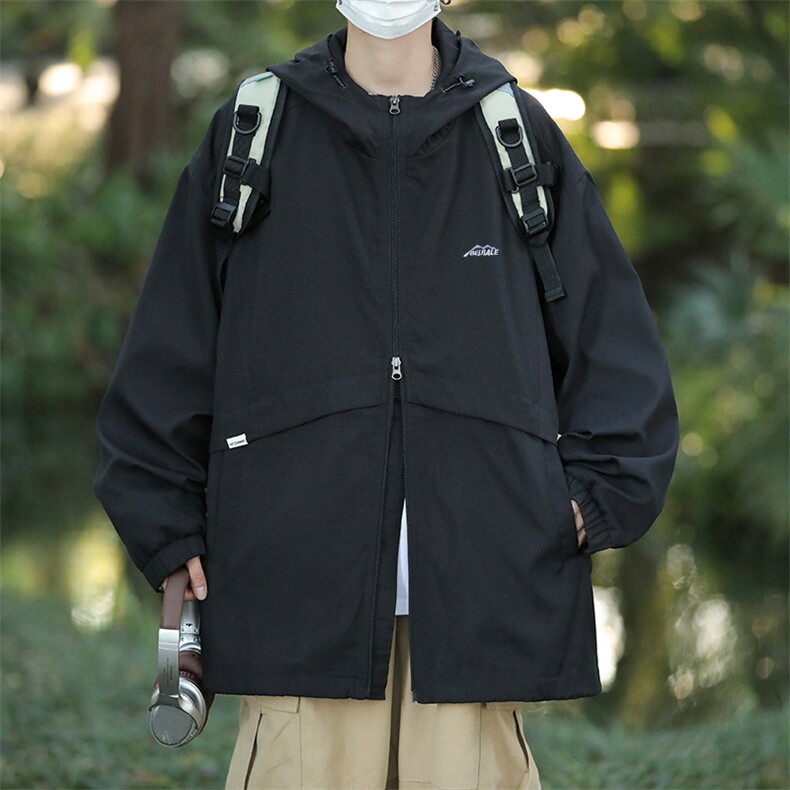 A816-P55户外山系复古连帽冲锋衣男2024春秋新款机能风夹克外套,男装夹克,星座512-6