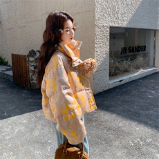 现货主推~秋冬新款加厚提花羽绒服短外套2B237-6171-P295-K428，女装羽绒服，2B237