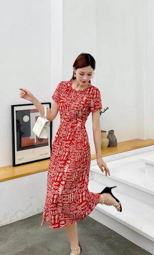 碎花修身显瘦连衣裙，女装连衣裙，天使公主