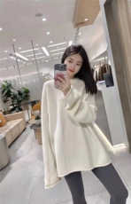 新款慵懒风高级感毛衣女秋冬加厚中长款针织打底衫外穿，女装针织衫/毛衣，半城羊绒