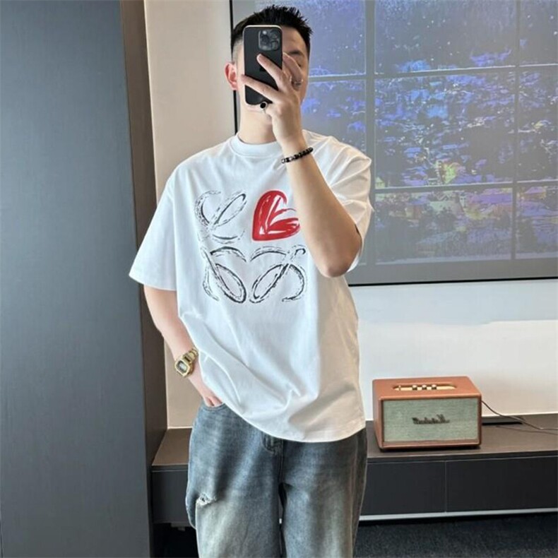 时尚潮牌字母印花男士夏季新款百搭舒适透气圆领T恤YGH3373P45,男装T恤,电商A089-1