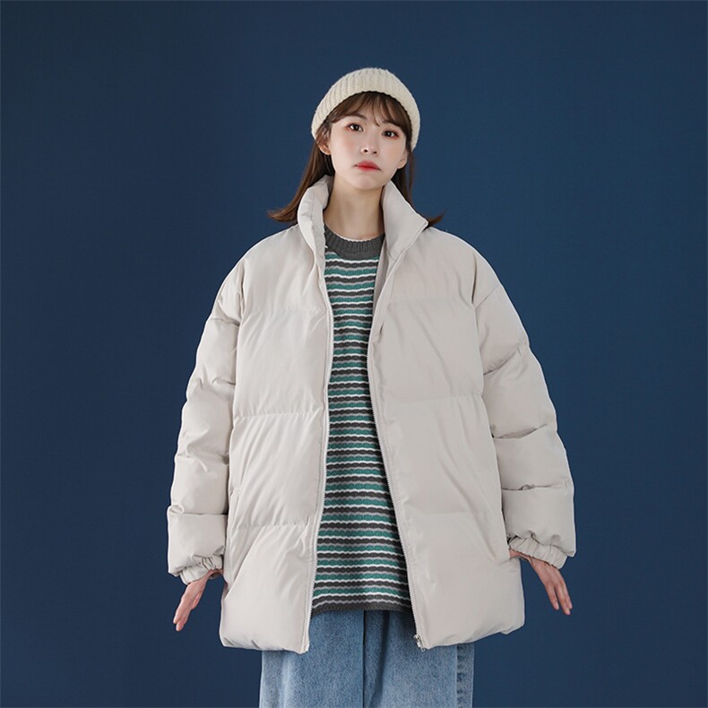 冬季外套青少年中性风棉衣休闲纯色百搭男女上衣A177-M288-P50图片