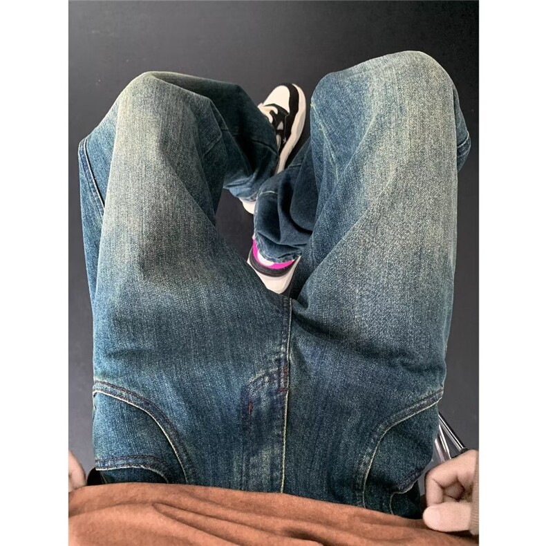 青春流行ins男直筒水洗牛仔裤Y9056P43,男装牛仔裤,星座1116-2