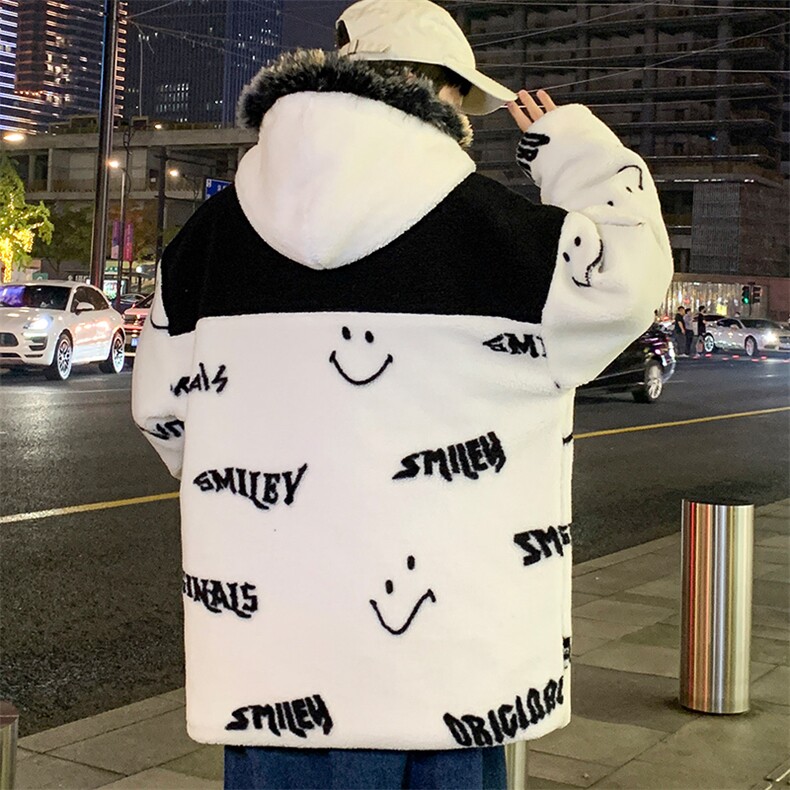 冬款加绒加厚棉衣羊羔绒潮流外套青少年ins男装MY107P105控价138,男装棉衣,电商A086