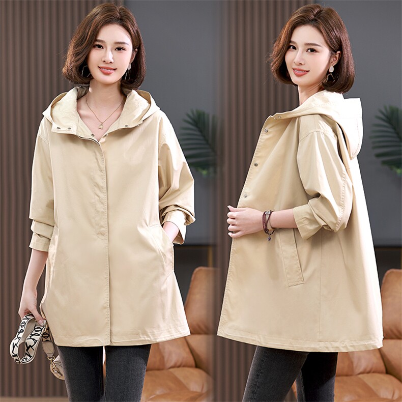 2024春装新款时尚潮流简约气质优雅长款外套，女装风衣，阿丹