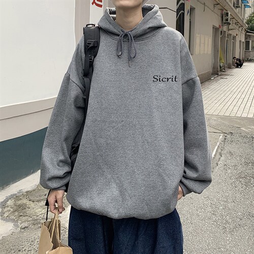 WY2098-P40纯棉连帽卫衣男大码运动帽衫宽松薄外套男,男装卫衣,电商A040